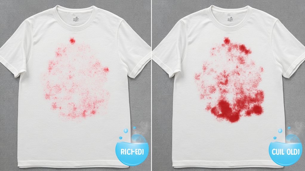 temperature affects blood stains