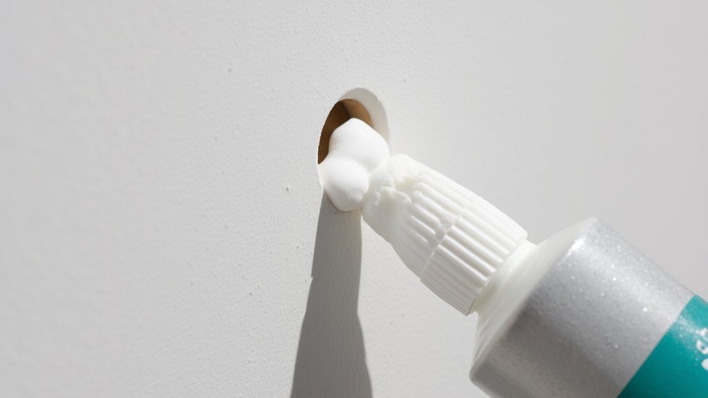 toothpaste for nail holes