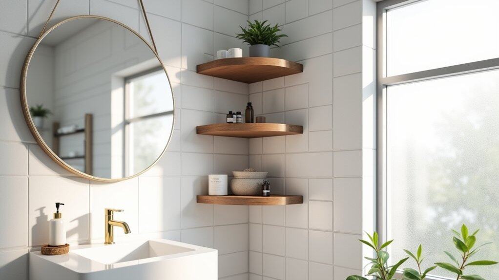 utilize corner shelving effectively