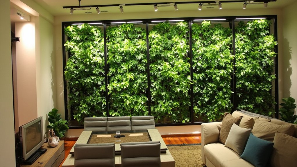 vertical plant wall installation