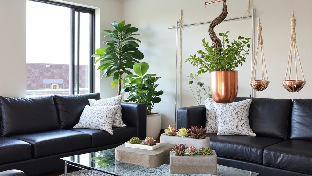 vibrant potted plant arrangements