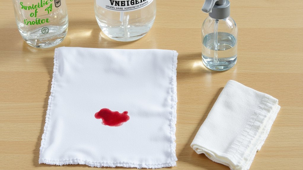 vinegar effectively removes blood stains