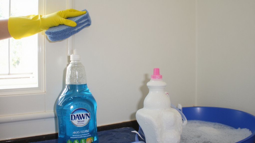 washing walls with dawn