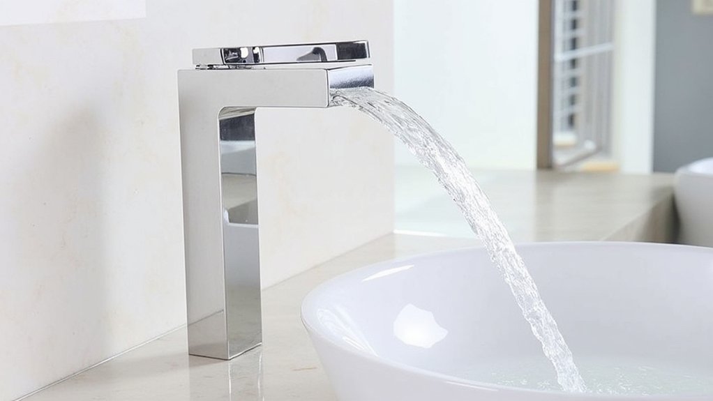 waterfall faucet bathroom upgrade