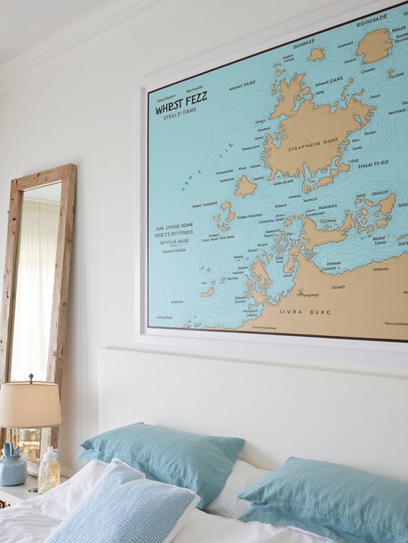 coastal cartography wall art