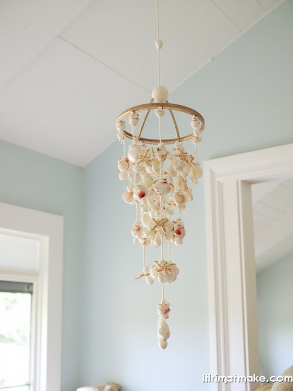coastal charm shell mobile