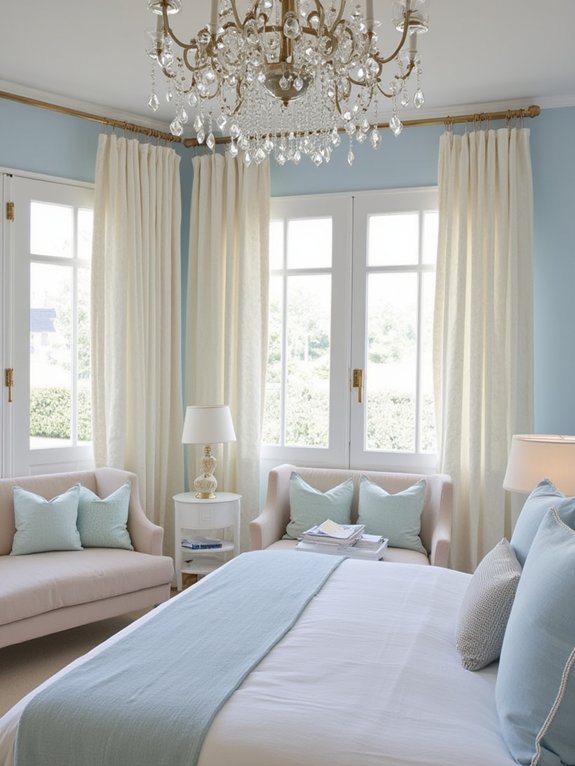 15 Light Blue Bedroom Ideas for a Fresh and Airy Look 4 elegant light blue chandelier