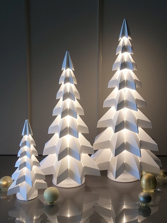 15 Modern Christmas Decor Ideas for A Cozy Holiday Home 7 modern geometric paper trees