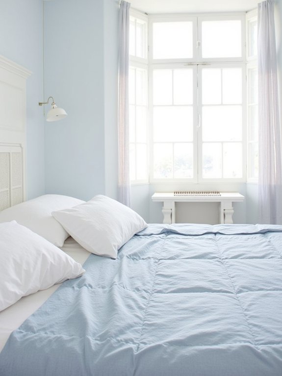 15 Light Blue Bedroom Ideas for a Fresh and Airy Look 11 serene light blue bedding