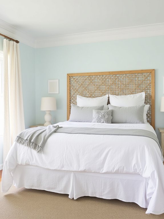 15 Light Blue Bedroom Ideas for a Fresh and Airy Look 6 woven headboard in blue